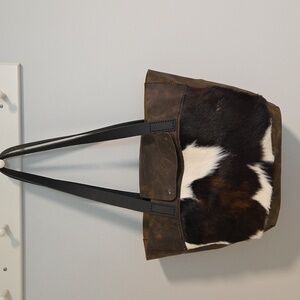Hand Made Leather Bag with Cow Hide